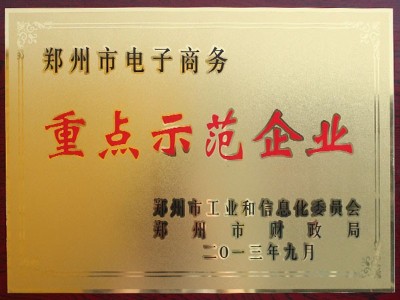 鄭州市電子商務(wù)重點(diǎn)示范企業(yè)